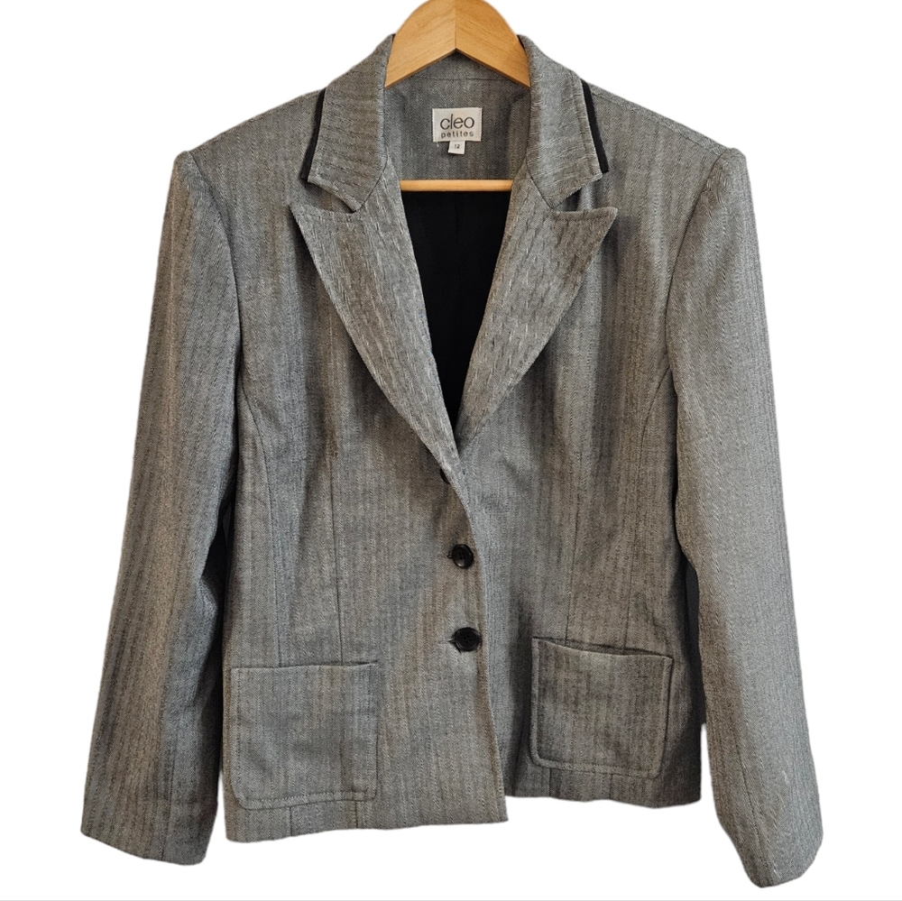Vintage Cleo Grey Blazer (Size 12P)